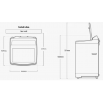 Samsung 三星 WA80C14545BVSH Ecobubble™ 8.0kg 700轉 高排水位頂揭式洗衣機 (耀珍黑)